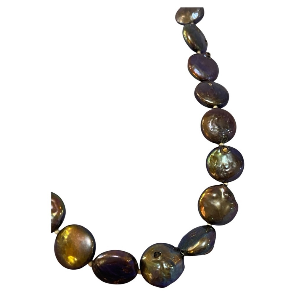 Vintage Pebble Style Stone Necklace 18 inch heel comfortable - Picture 4 of 4